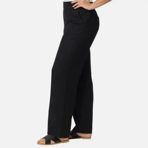 Briggs Ladies' Linen Blend Pant | Black | with Pockets NWT Quick Ship - Picture 2 of 7